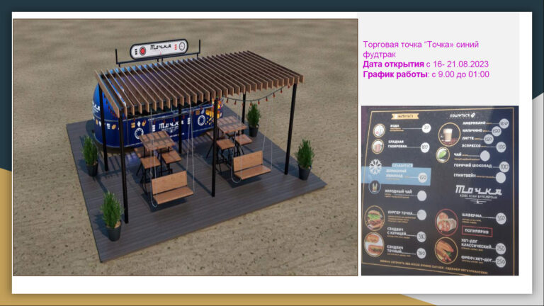 Торговая точка "Точка" - синий фудтрак (1 штука)